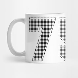 Plaid Number - 75 - Dark Mug